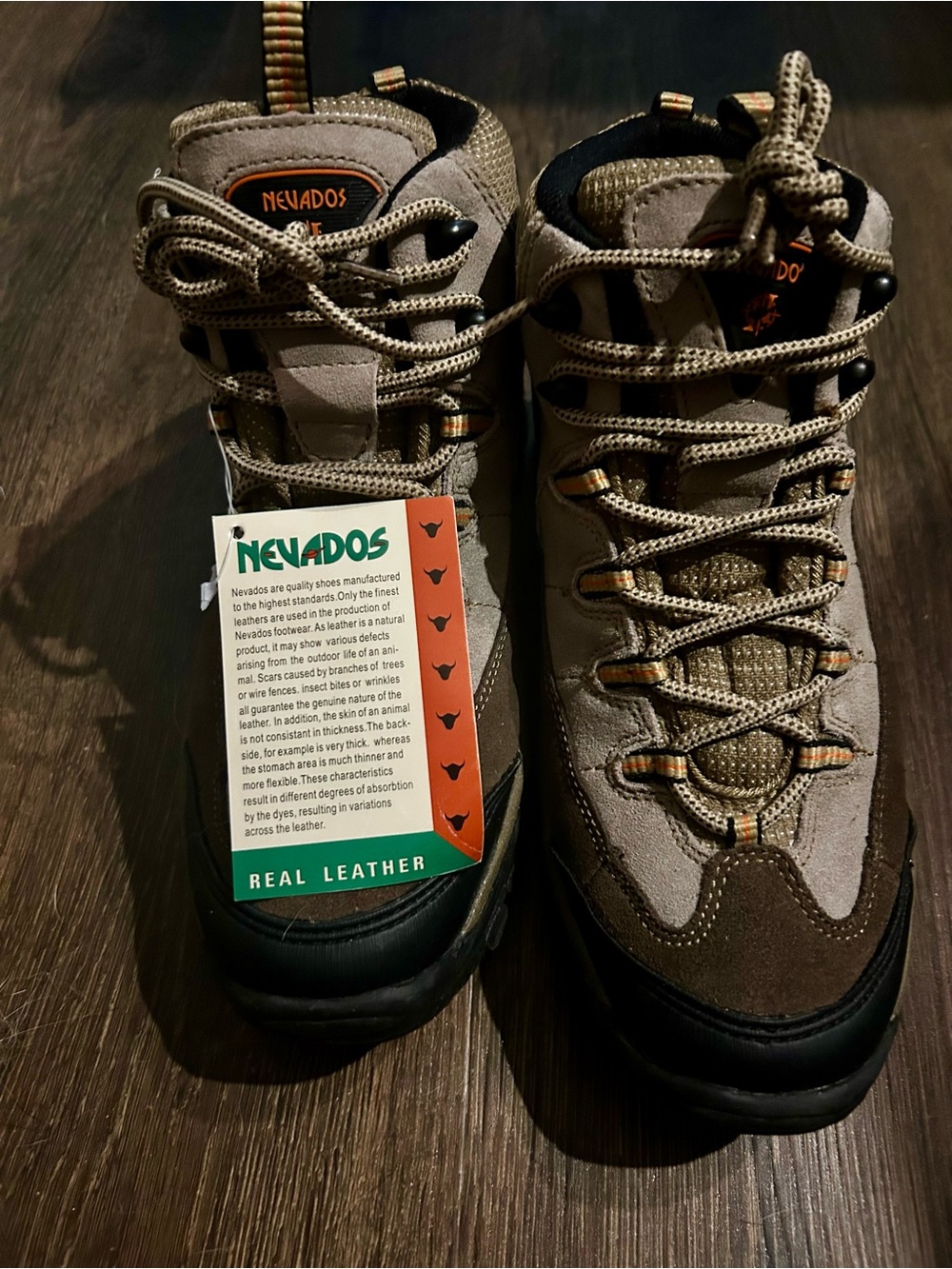 Men’s Nevados Brown Hiking Boots - Durable Leather Trail Shoes Size 9 New